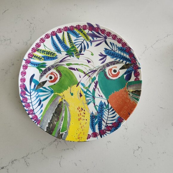 Anthropologie Aperta Melamine Serving Bowl & Plate Set - Picture 2 of 4